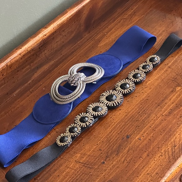 Accessories - Elegant Blue and Black Women's Belts